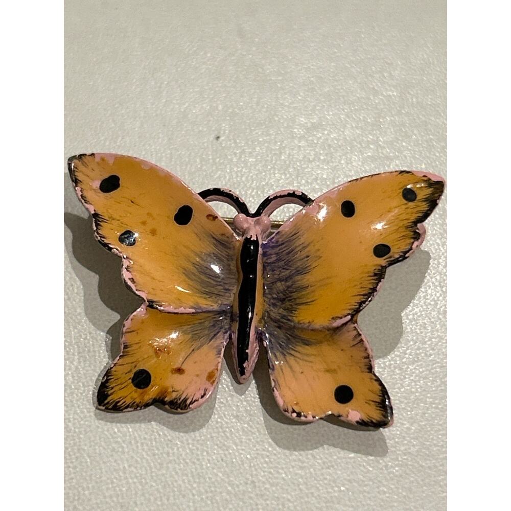 Hedy (Hedisin and co) Enamel Butterfly Brooch